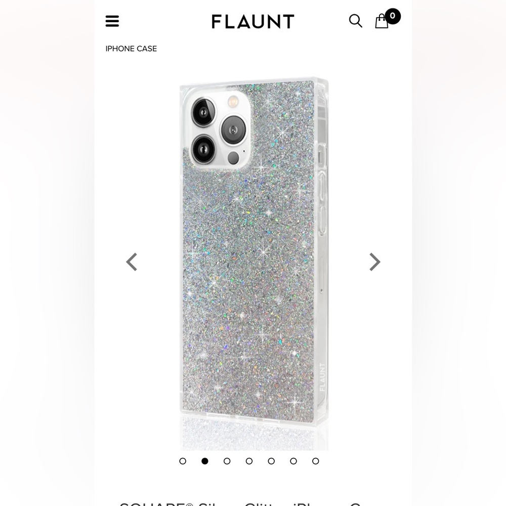 Flaunt Silver Glitter iPhone 15 pro max Case